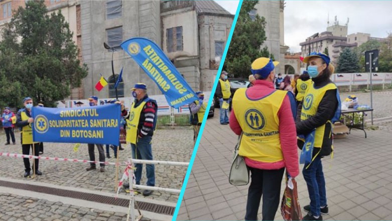 Protest fata de neacordarea pensiei de urmas pentru copiilor cadrelor medicale decedate din cauza Covid-19