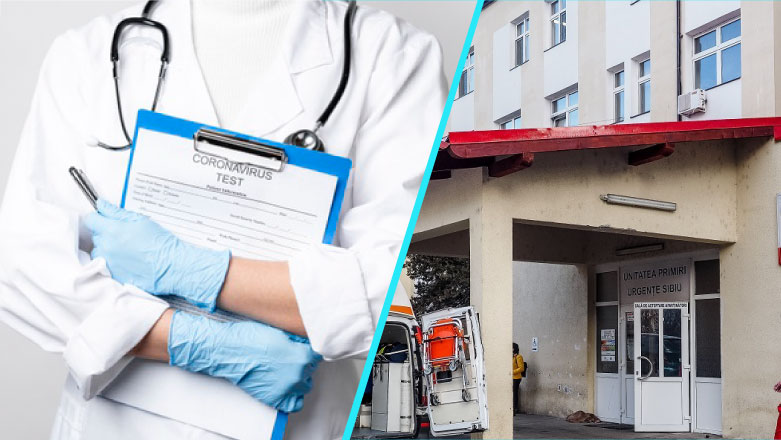 Patru medici de la UPU din cadrul Spitalului Judetean Sibiu s-au imbolnavit de Covid-19