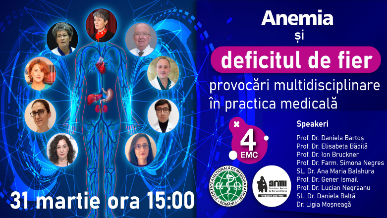 Webinar EMC si EFC: Anemia si deficitul de fier – provocari multidisciplinare in practica medicala