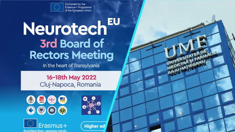 Consortiul Universitatilor Europene NeurotechEU se va reuni la UMF Cluj-Napoca