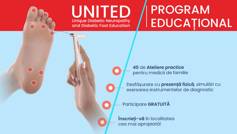 UNITED: Program EMC pentru medicii de familie despre complicatiile neuropatiei diabetice