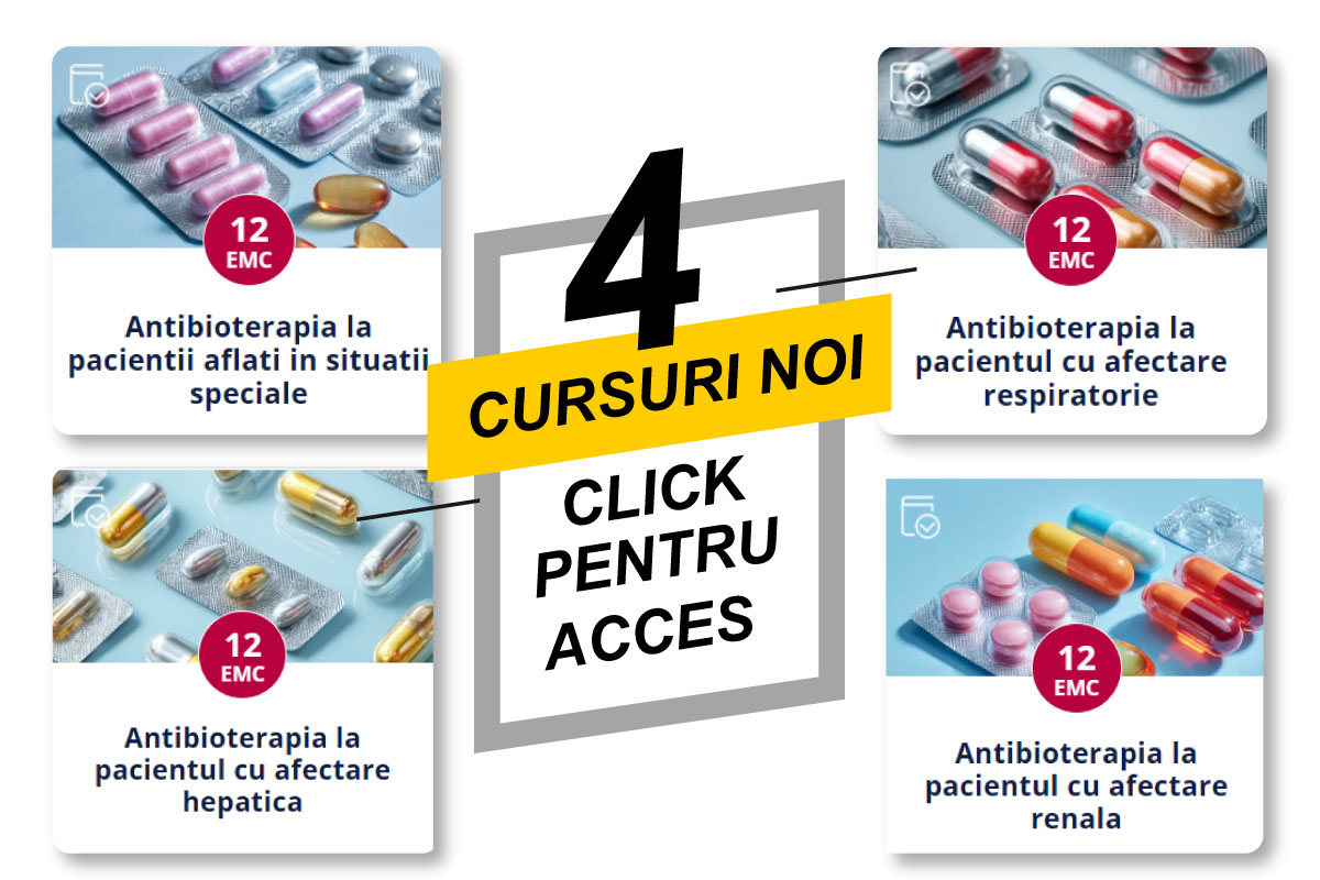 EMC | Patru cursuri noi despre antibiotice care pot schimba practica medicala